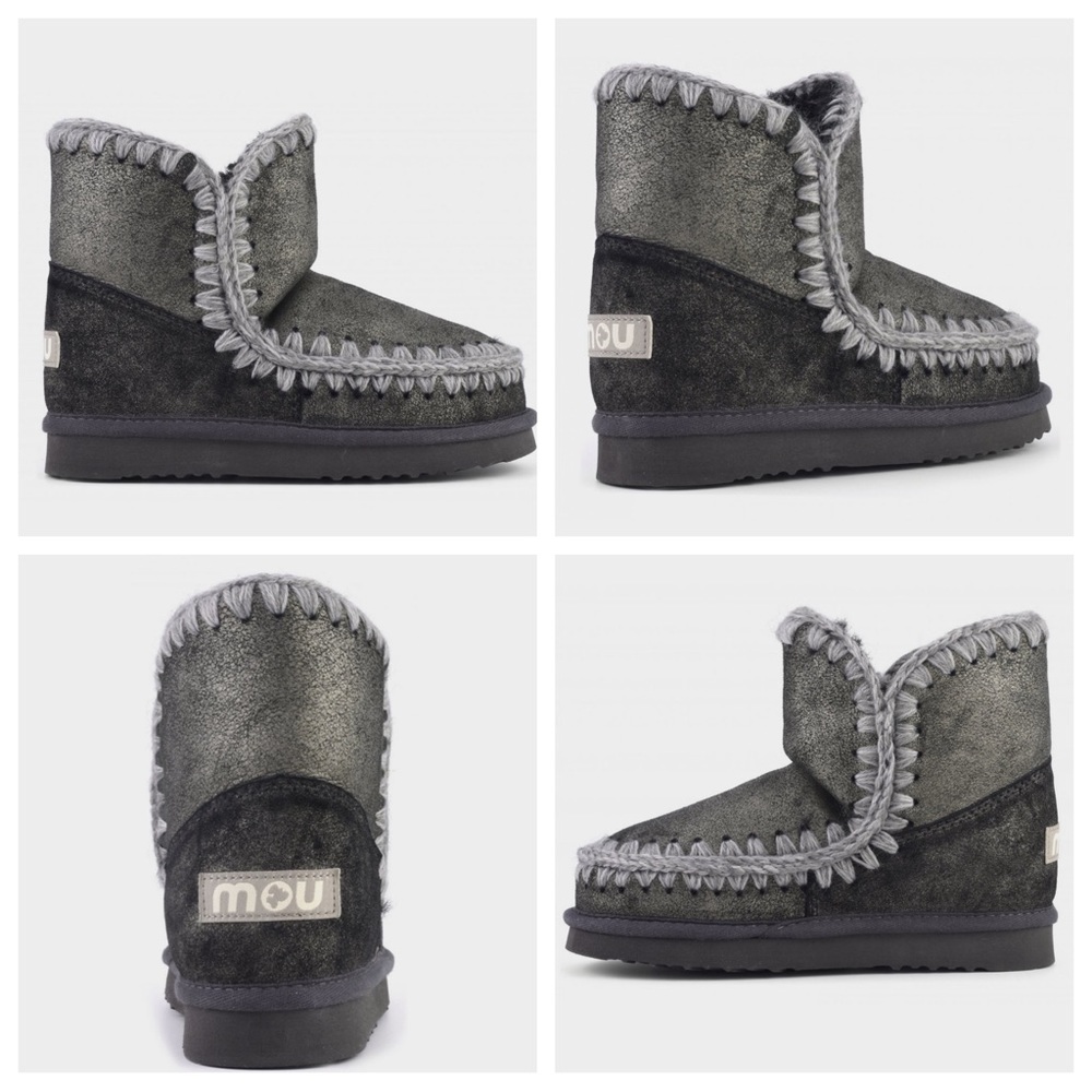 MOU - Metallic Sheepskin Eskimo Boots Size 32